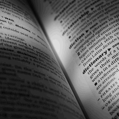 Ausschnitt aus einem Englischem Wörterbuch